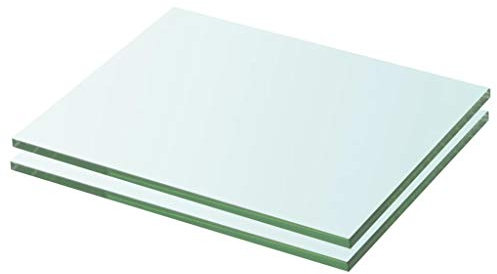 Tidyard 2 STK.Regalböden Glas Regalboden Glasboden Einlegeboden aus Gehärtetes Glas,Badezimmerregal Glasablage Wandregal Badregal Ablage Regal Tragfähigkeit: 15 kg,Glas-Stärke: 8 mm