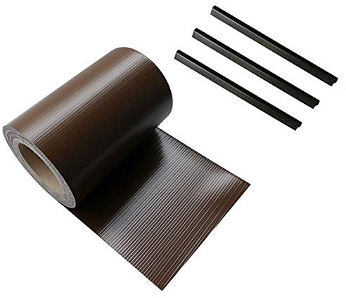 Ventanara® Zaun Sichtschutzstreifen PVC für Stabmattenzaun Zaunfolie (19cm x 65m, Braun)