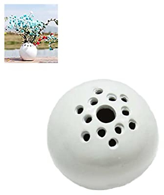 Kleine Handgefertigte Harzvase, Blumenstein-tischdekoration, 2,3 Zoll Runde Miniaturvase, Die Besten Behälter Für Blumen, Die Kinder Für Mama Ausgesucht Haben (White)