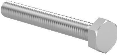 meinschraubenversand.de - Sechskantschrauben M6x60 10 Stück DIN 933 (Vollgewinde, Gewindeschrauben, Maschinenschrauben, Außensechskant, ISO 4017) A2 V2A rostfreier Edelstahl M6 x 60