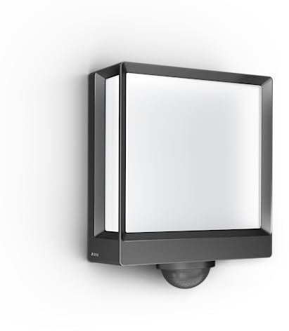 Steinel LED Außenwandleuchte L 40 SC Connect, 180° Bewegungsmelder, smarte Außenleuchte, Softlichtstart, bedienbar per App, anthrazit