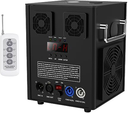 Pyrotechnikmaschinen mit Fernbedienung, 530W Cold Spark Machine Bühneneffekt DMX, Stage Spezialeffekt Machine mit LCD Anzeigetafel für Weihnachten Hochzeit Party Bar Halloween Konzert