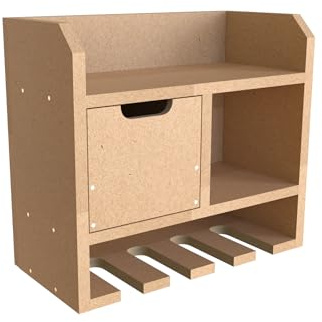Arbor Garden Solutions Tooltrek3 Power tool organizer storage rack, wall-mount drill holder, charging station for power drills (18mm MDF, 4 tool holder)