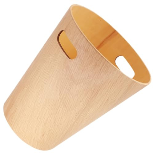 Ciieeo Corbeille De Bureau Bois Naturel Design Japonais Minimaliste Poubelle Portable Pour Salle De Bain Et Bureau Rangement Élégant De Capacité Généreuse Sans Odeur