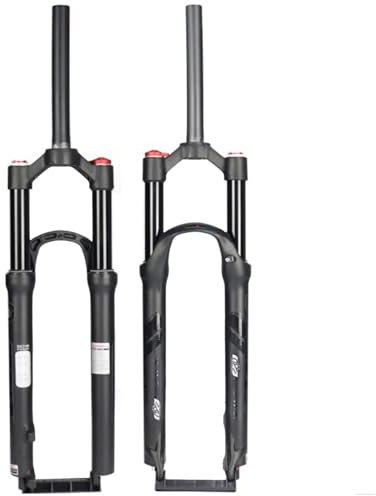 1-1/8'' Straight Tube Mountainbike Vorderradgabel 26 27.5 29 Zoll Mountain Front Gabel Fahrrad Trekking Stoßdämpfung Luftgabel Federgabel 120mm Reise QR 100×9mm XC AM ( Color : Black , Size : 27.5inch
