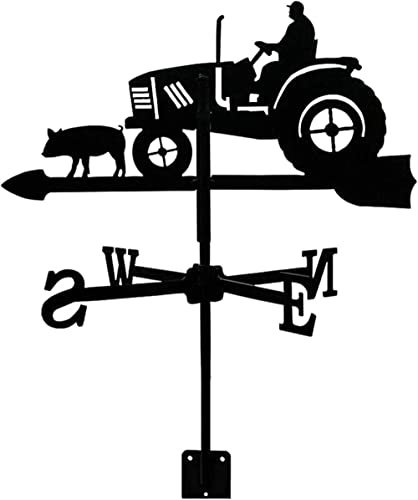 Girouette avec flèche en acier inoxydable - Indicateur de direction - Piquet de jardin - Tracteur