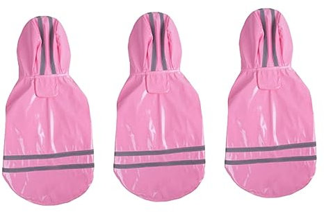 BESPORTBLE 3stücke Fashion Pet Wasserdichter Hunderegenmantel Mit Kapuze Reflektierender Für Haustiere XL Leicht Und Für Regnerische
