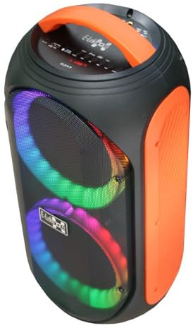E-Lektron EL214-P Soundsystem Partybox, tragbare Lautsprecherbox Soundanlage mit USB Mediaplayer und LED Lichtshow, inkl. Mikrofon