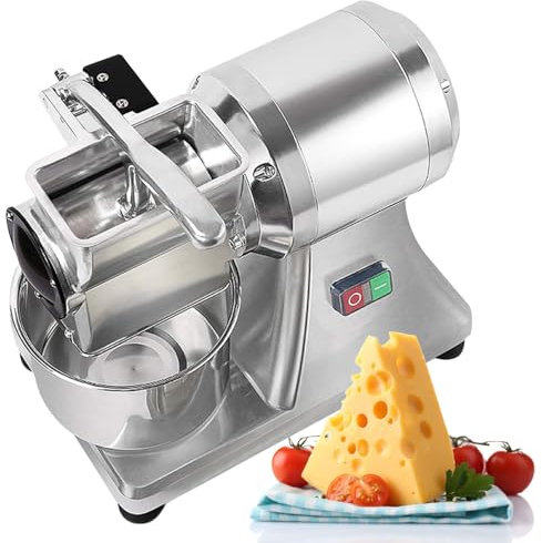 Ostreemaner Rallador De Queso Eléctrico Comercial 550W, 88 LB/Hora, Rallador De Queso, Mantequilla, Pan, Salvado, Máquina Ralladora De Queso