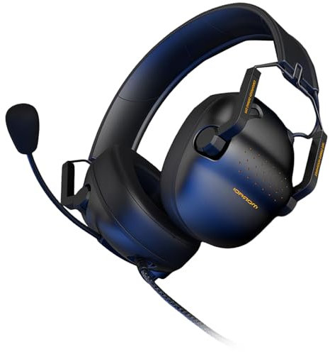 Noise-Cancelling Gaming Headset with Microphone Corded Gaming Headphone Connector for PC Headset Laptop Desktop