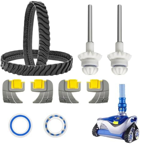 Mx8 Poolreiniger-Teile für Sternzeichen-Poolreiniger, Set beinhaltet 2 Schienen, 4 zyklonische Scheuerbürsten, 2 Antriebswellen, 2 Kugellager. Anwendbare Modelle R0525100, R0526100, R0527000 (10 Stück
