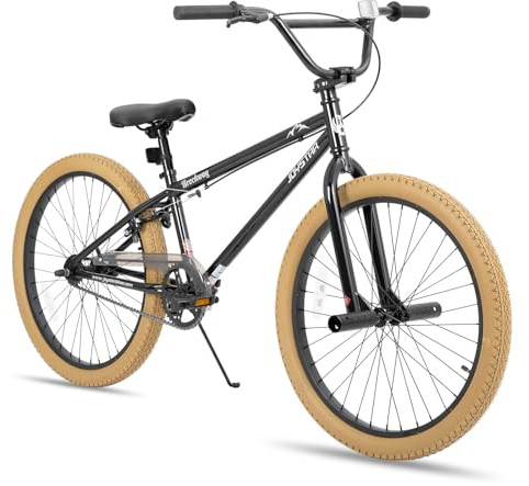 JOYSTAR Gemsbok 24 Zoll Kinder Freestyle BMX Fahrrad für Jungen Mädchen im Alter von 8-13 Jahren, 20“ Kinderfahrräder,Braun