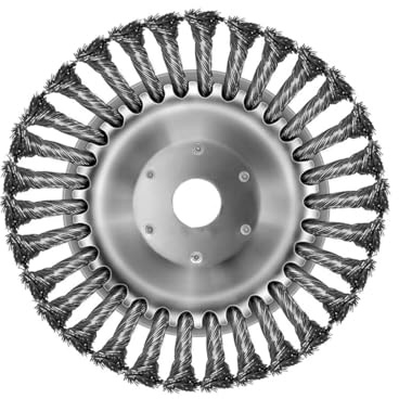 Spazzola Erbacce Disco, 2 pezzi, Spazzole Metalliche per Trapano, Spazzola Circolare a Treccia, Spazzola in Filo di Acciaio Smerigliatrice Angolare, per la Rimozione di Ruggine/Corrosione, Ø125x22 mm