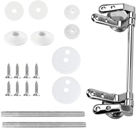 Set di cerniere per sedile WC, cerniere di ricambio per sedile WC, accessori di montaggio con parti di riparazione per la maggior parte dei sedili