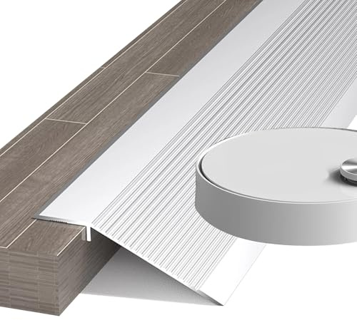 Rampa per Robot Lavapavimenti, Rampe per Soglia in Alluminio per Impieghi Gravosi per Sedie a Rotelle, Scooter, Robot e Auto(White)