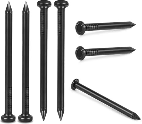 PDKKFF 100 Chiodi In Acciaio 50mm Chiodi Per Pareti In Cemento Nero Zincato | Chiodi Legno, Calcestruzzo, Immersione in Acciaio al Carbonio per Muri, Cartongesso, Mattoni