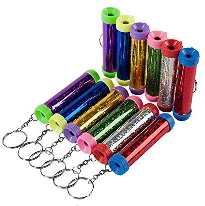 Amscan INT390599 - Kaleidoskop-Schlüsselanhänger, 12 Stück, Bunt, Kindergeburtstag