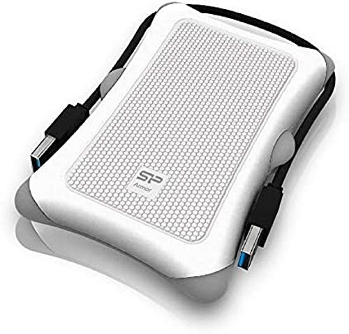 Silicon Power Caja SATA antigolpes Armor A30 para Disco Duro de 2.5 – Color Blanco