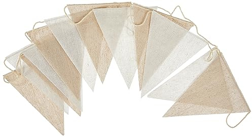 Mopec Pack de guirlandes, Tissu, Beige, 16 x 12 x 3 cm