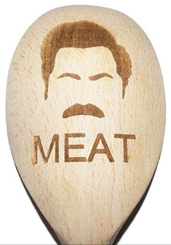 Cuillère en bois, pour cuisiner, cadeau d'anniversaire, gravé au laser, inspirée de Ron Swanson de Park and Recreation