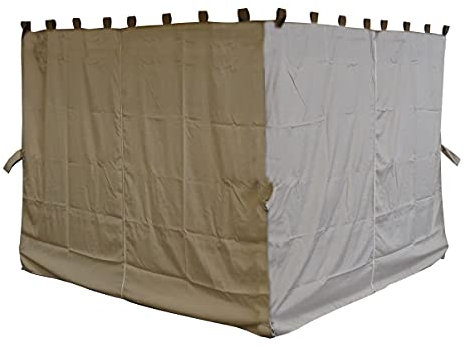 QUICK STAR 4 Seitenteile für Pavillon Nizza 3x3m Seitenwand Sand