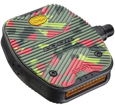Look Cycle - Geo City Grip - MTB Bike Pedals - Flat Pedals - Slip-Proof Safety - Innovative Activ Grip Rubber - Premium High-Performance Urban Bike Pedal - Black