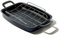 OXO Obsidian Pre-Seasoned Carbon Steel, 15 x 10.5 Roasting Pan with Stainless Steel Roaster Rack, Induction, Black