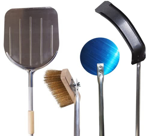 kit pale per pizza forno a legna set 4 pezzi set pale pizza forni