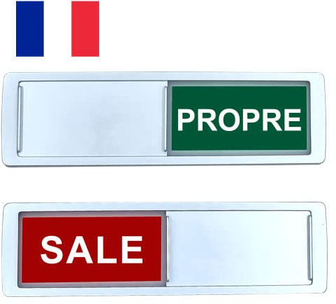 Aimant lave vaisselle propre sale [Choisissez votre langue] Facile à lire et à placer. Slider Organisateur Cuisine - Cuisine Accessoires Pratique per lave vaisselle - Aimant Gadget Cuisine (Français)