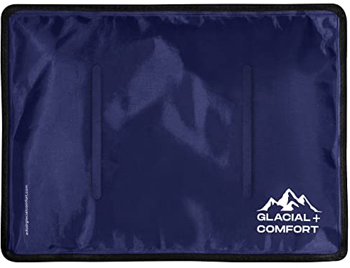 Glacial Comfort Large Gel Ice Pack for Injuries Reusable - (15 x 11) Cold Pads for Back Pain, Hip, Knee, Shoulder, Muscle Strains, Migraine & Postpartum Recovery, Flex Technology - Compression Pad.