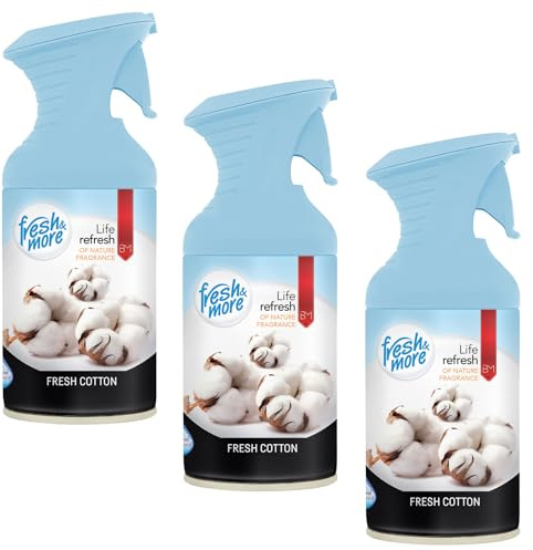 Fresh & More Raumspray Fresh Cotton, 250 ml, 3er-Pack