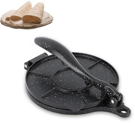 Tortilla Press, 10Inch Tortilla and Roti Maker, Multifunction Non-Stick Cooking Plates for Tortillas and Dumpling Skins, Aluminium Alloy