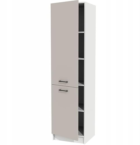 Laclar Küchenhochschrank 50 cm – Funktionaler Unterschrank mit Türen - robuste Möbelplatte - einfacher Selbstaufbau - erweiterbar - universell montierbar – Perfekt für Jede Küche