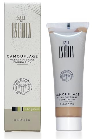 Sali di Ischia [ 30ml ] - Camouflage Nuance N.001 (Pelli Chiare) - Fondotinta Correttivo ad Elevata Coprenza - SFP 30 - Water-resistent - Lunga Tenuta
