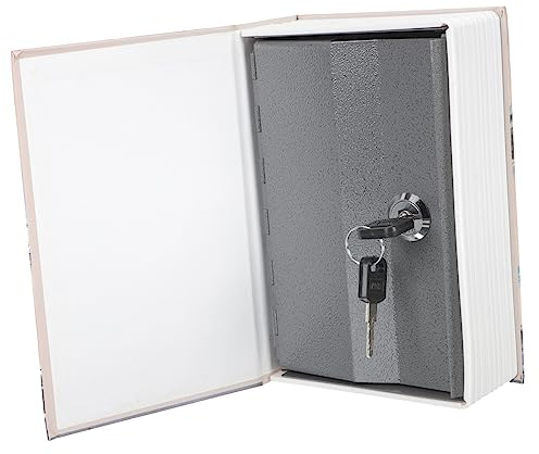 DIYEAH Boîte de Rangement Secrète de Livre, Coffre-Fort Portable Serrure à Code, Papier, Métal et Plastique, pour L’École Maison