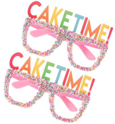 Cabilock 2St Geburtstagsbrille spaß jahrestage weingläser lustig trinkbrille party assecoires Alles zum Geburtstag Partybrille Sonnenbrillen für Geburtstagsfeiern Festivalbrille Stk