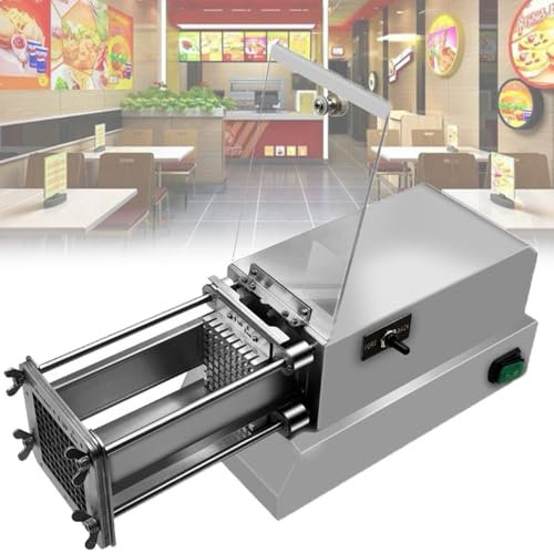Macchina Elettrica Per Tagliare Le Patatine Fritte, Macchina Per Tagliare Le Patate Fritte, Tagliapasta A Strisce, Con Lame Da 8 Mm, Per Patate/Cipolle/Carote/Cetrioli,Silver