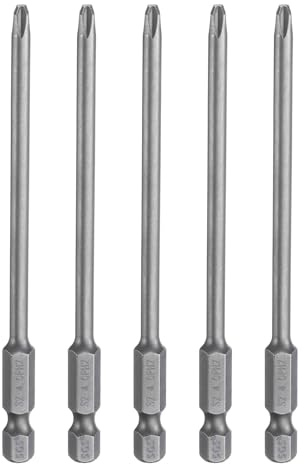 QUARKZMAN 5pcs Embout De Tournevis Cruciforme #2 Ph2, 4 (100mm) Long | 1/4 Hex Shank, Acier S2, Magnétique de Qualité Industrielle, pour Visseuse Électrique, 0,157 (4mm) Tige