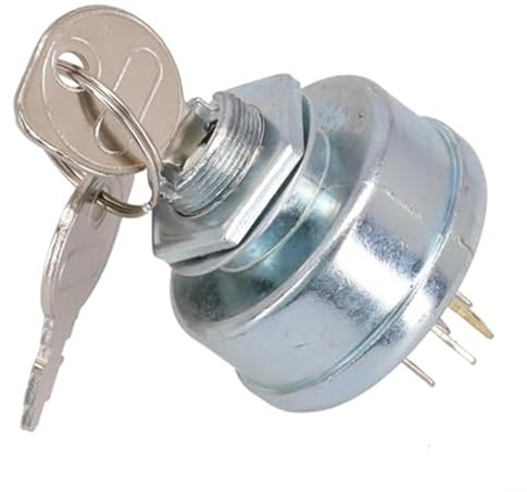JINFOLI Interruptor de encendido for cortacésped, cerradura de 5 pines con llaves, for tractor cortacésped, pieza de repuesto 725-0267 44745 300275, arranque metálico interruptor de encendido de la co