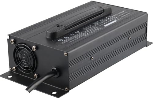 Lzyjck Chargeur de Batterie 72 V 12 A Chargeur de Batterie pour Chariot élévateur 1200 W avec écran LCD, pour transpalette, Chariot élévateur électrique, voiturette de Golf,72v 12a,S