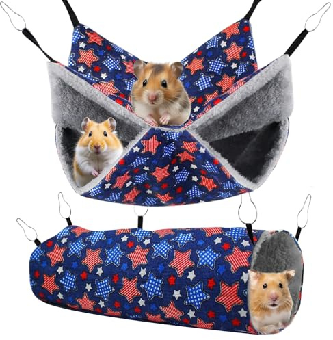 IIRC Amaca per porcellini d'India, tunnel per porcellini d'India, accessori per criceti, giocattoli per porcellini d'India, amache per criceti, furetti e altri piccoli animali