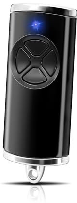 1 trasmettitore manuale Hörmann HSE4-868-BS di ricambio – 4 canali apriporta garage compatibile con trasmettitore manuale HSE2-868-BS, porte e azionamenti Hörmann – Nero