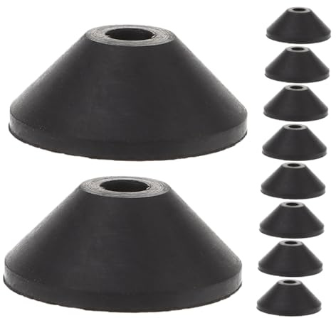 Didiseaon Lot de 10 Rondelles Coniques en Caoutchouc Noir Étanches pour Boulons de Réservoir de Toilette Effet D'étanchéité pour Réparation Wc