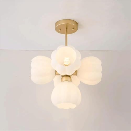 XJBWSDE Vicino alle luci da soffitto Moderne lampade da soffitto in Vetro a 5 Teste con Design da Incasso in Metallo per Interni per ristoranti del Nord Europa, Cucina, corridoio, Lavanderia