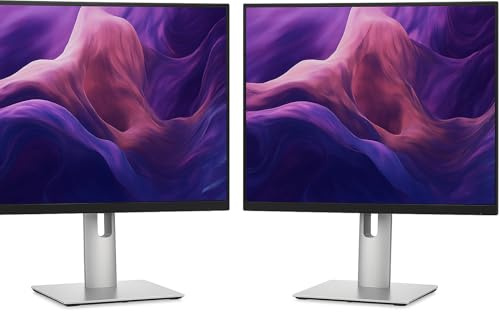 Dell P2425H 2 Pack 24 IPS Display Full HD 1080p, 100Hz, Comfortview Plus, USB-C Hub, HDMI/DP/VGA, Height Adjustable Ergonomic Stand, Eye Care