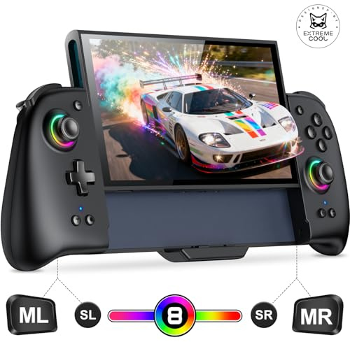 BEBONCOOL GAMING Switch Controller für Nintendo Switch 2, Bluetooth Remote für Handheld-Modus mit 1000mAh, Programmierbare, 6-Achsen-Gyro, Vibration, Turbo Großer Griff Switch 2 Controller JC400