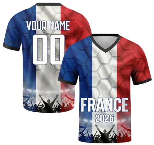 Maillot de Foot Personnalisable Coupe du Monde 2026, Flocage nom et numéro Homme Femme Adulte Enfant
