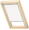 VELUX Original Dachfenster Verdunkelungsrollo, mit Grauer Führungsschiene, Weiß, für M08