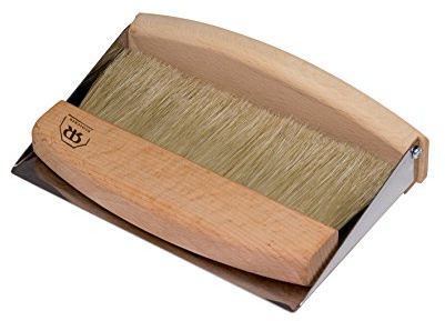 REDECKER Oiled Beechwood Table Sweeping Set, 6-1/4 x 4-1/4-Inches - Dust Pan Brush Set