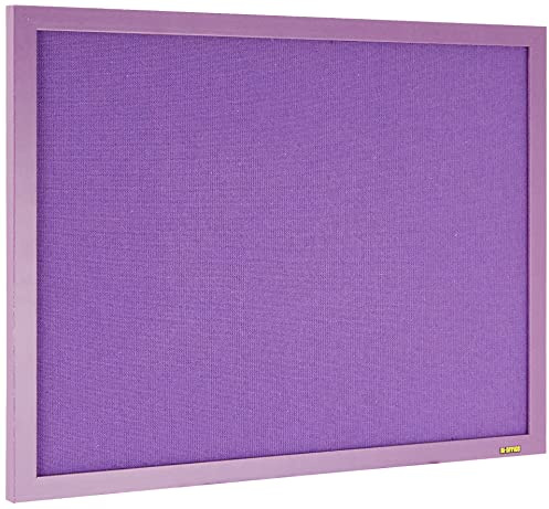 Bi-Office Pinnwand Lavender, Notiztafel mit Violett Textiloberfläche, Lila MDF Rahmen, 22 mm dicker, 60 x 45 cm
